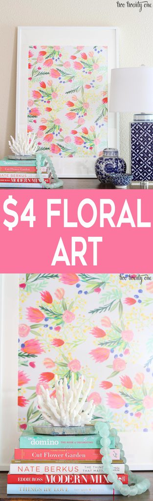 Budget-friendly floral art! Only $4!