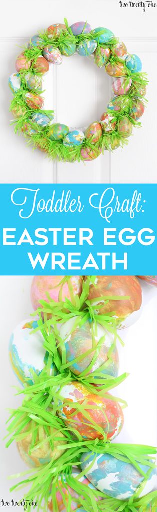 Toddler Craft: Painted Easter Egg Wreath