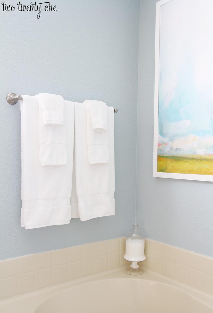 Master Bathroom Refresh, Best Paint Colors For Almond Bathroom Fixtures