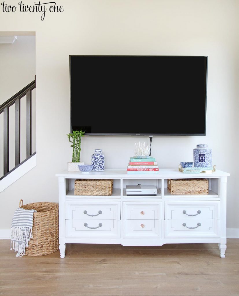 How To Turn A Dresser Into A Tv Stand Diy Two Twenty One