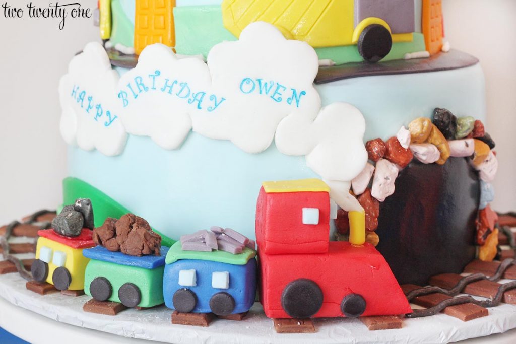 train birthday cake