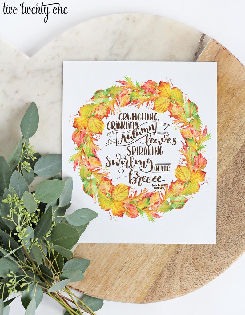 Autumn Leaves Printable