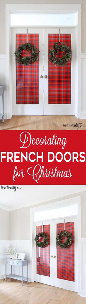 Decorating French Doors for Christmas!