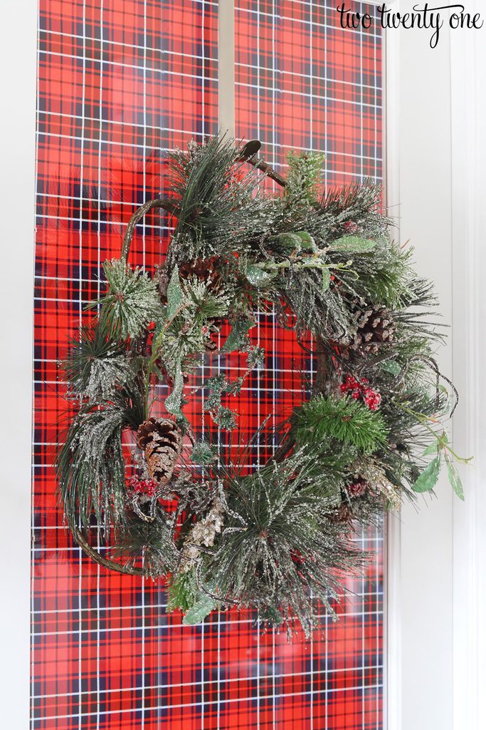 Decorating French Doors for Christmas