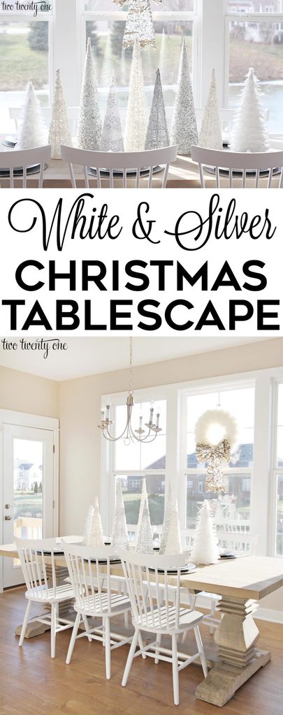 White & Silver Christmas Tablescape