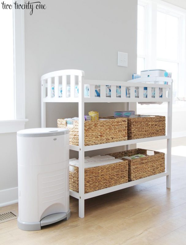 Diaper Changing Table Organization