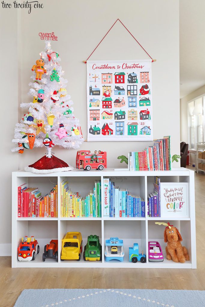 playroom bookshelf