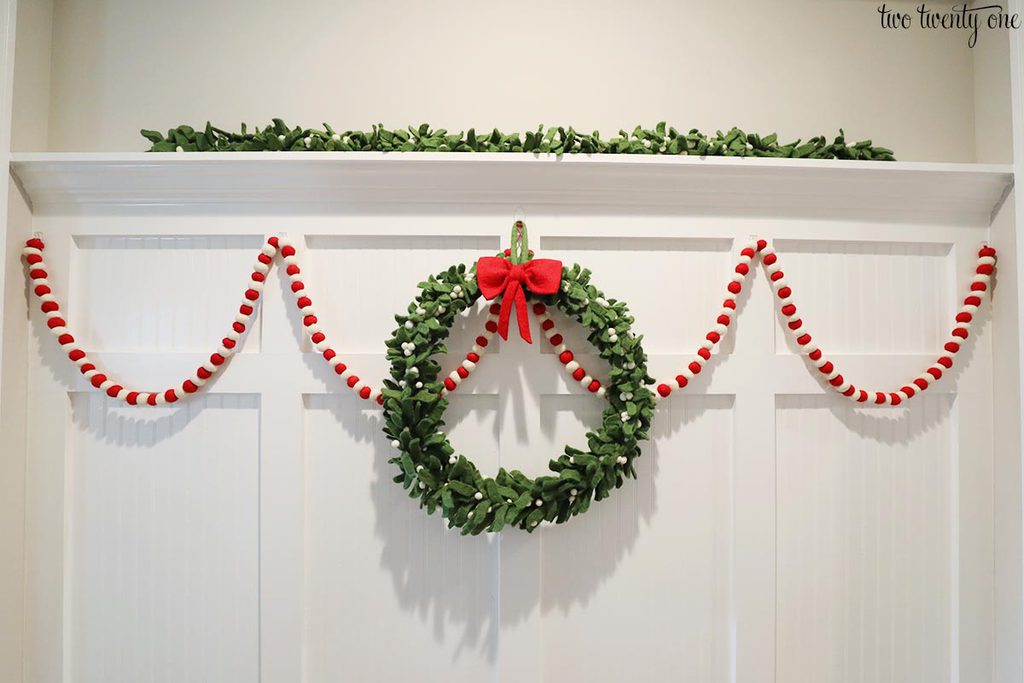 felted christmas wreath