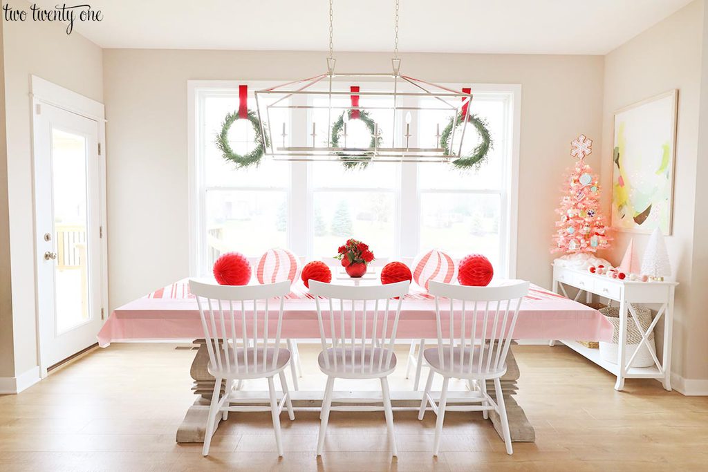 christmas dining area