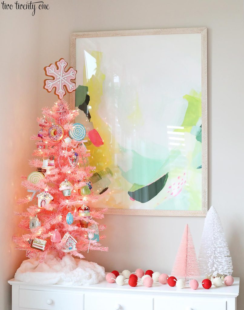 pink christmas tree