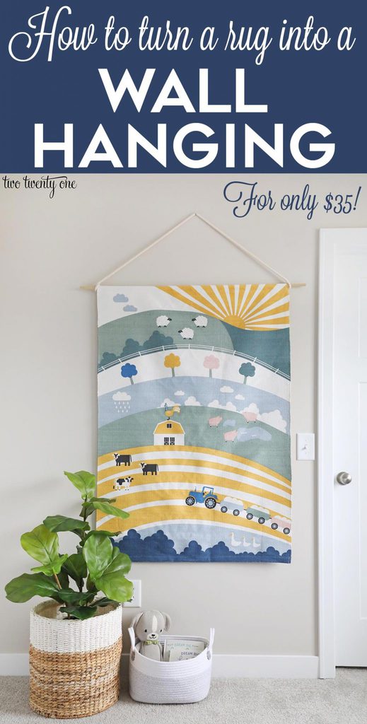 How to turn a rug into a wall hanging!