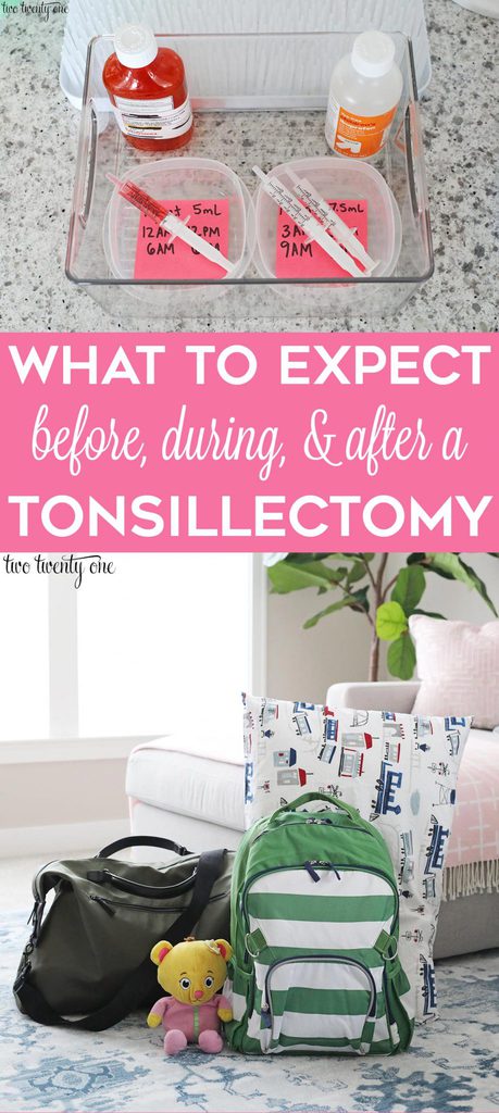 What to expect before, during, and after a tonsillectomy! Great information about pediatric tonsillectomy & adenoidectomy!