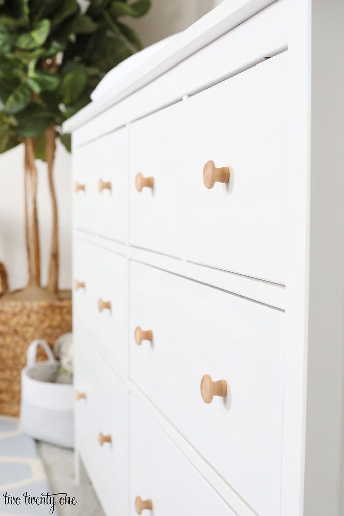 white IKEA Hemnes dresser 