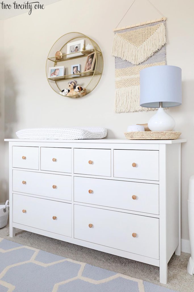 white IKEA Hemnes dresser