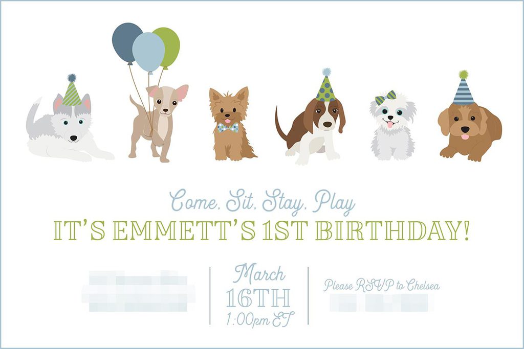 puppy birthday party invitation