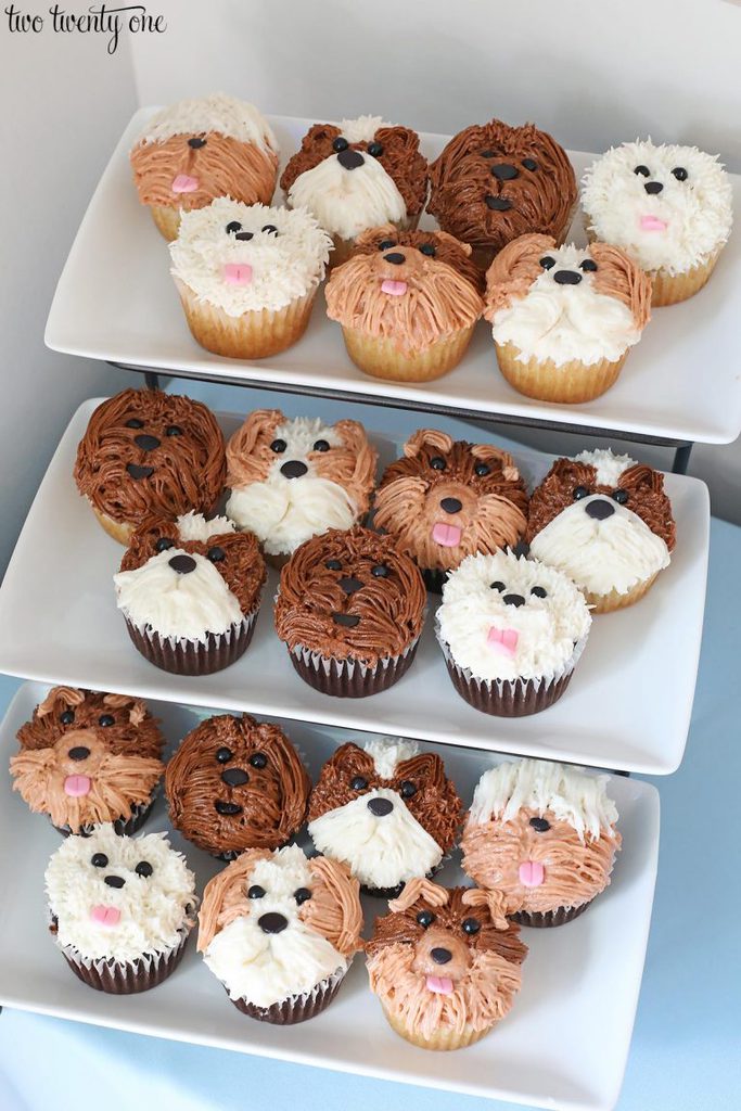 puppy face cupcakes
