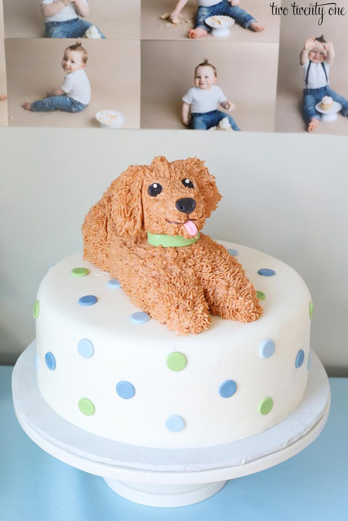 puppy birthday cake