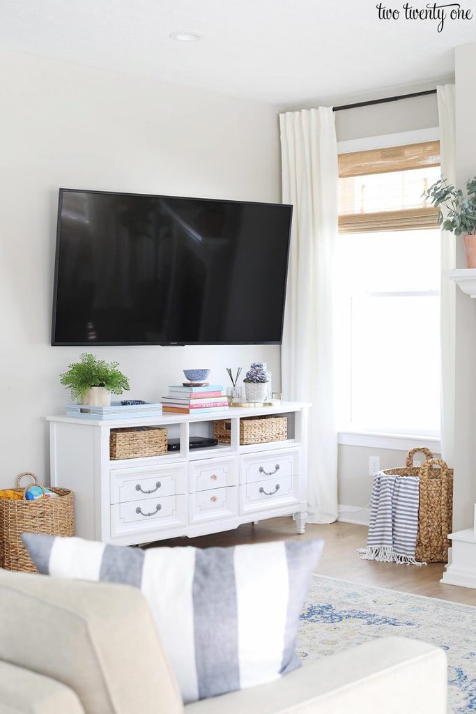 How to Turn a Dresser Into a TV Stand {DIY} Two Twenty One