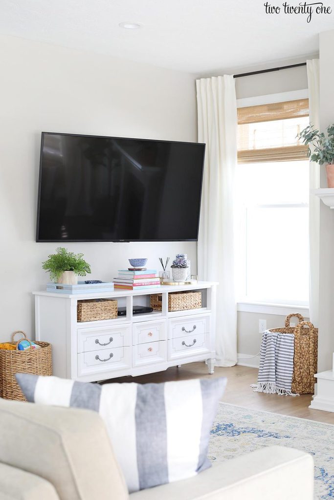How to Turn a Dresser Into a TV Stand {DIY} Two Twenty One