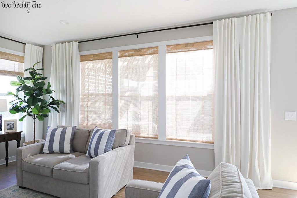 living room window treatments pictures