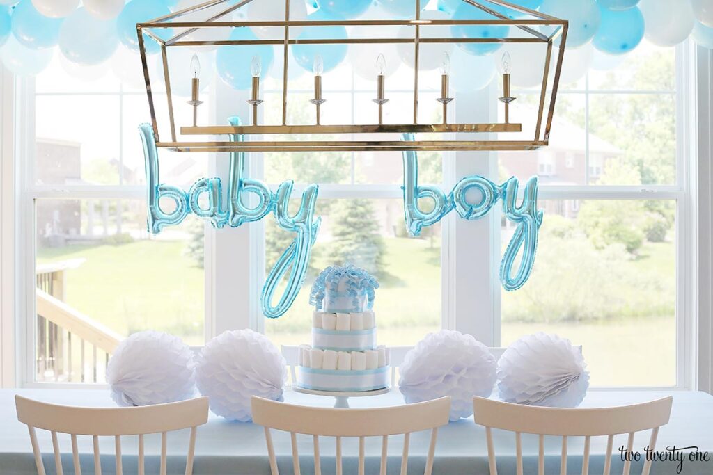 diy baby boy shower table decorations