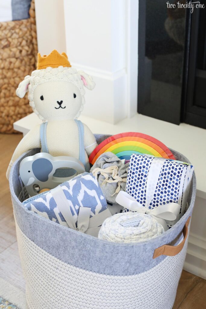 boy baby shower gift basket