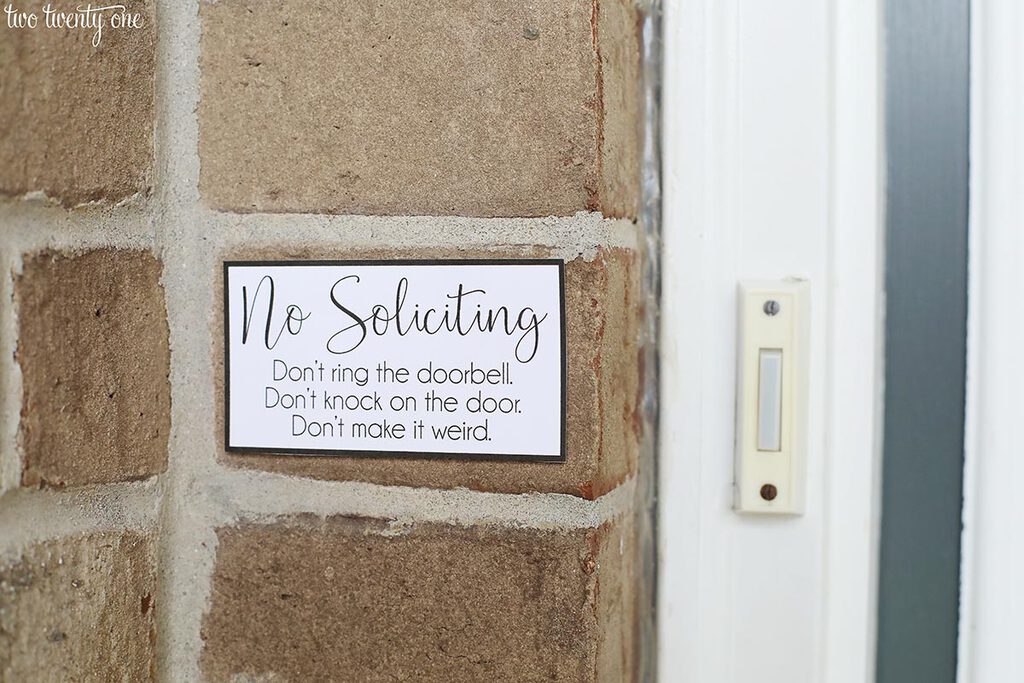 No Soliciting Sign – Free Printable