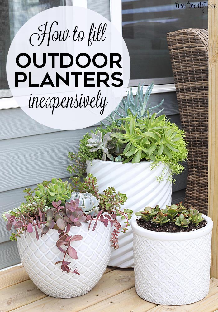 How to fill outdoor planters inexpensively