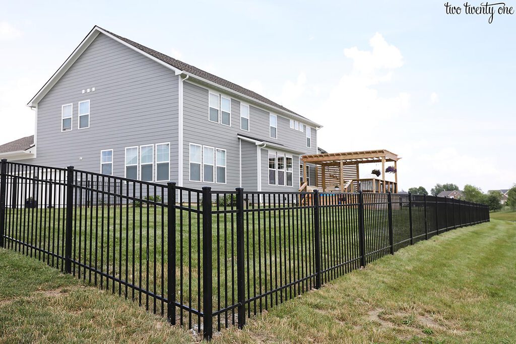 New Backyard Addition Black Aluminum Fence