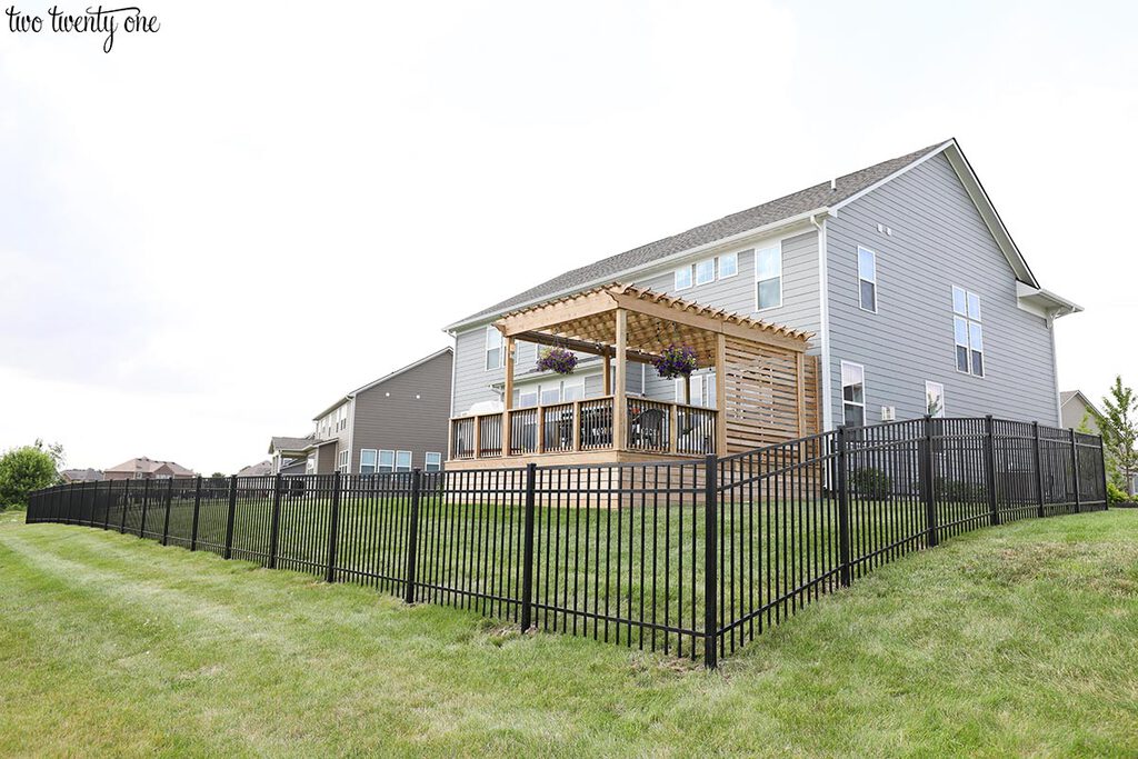 New Backyard Addition – Black Aluminum Fence