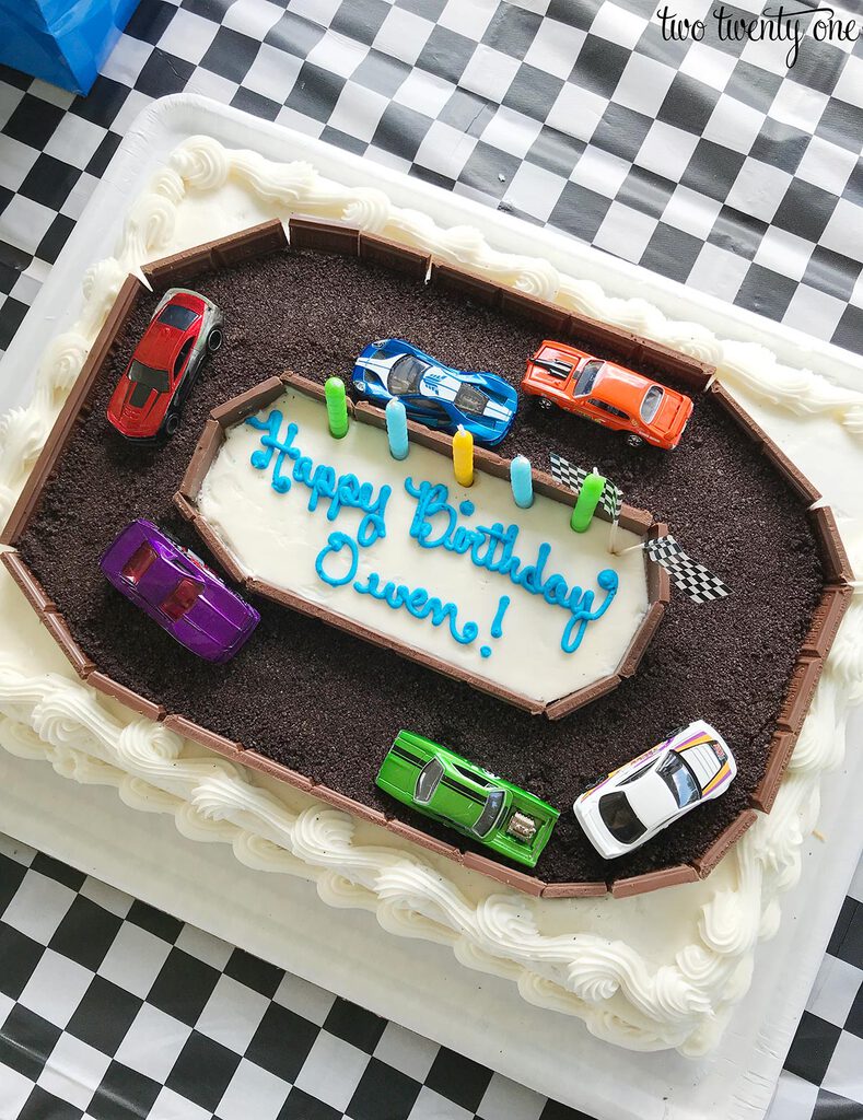 race car birthday cake