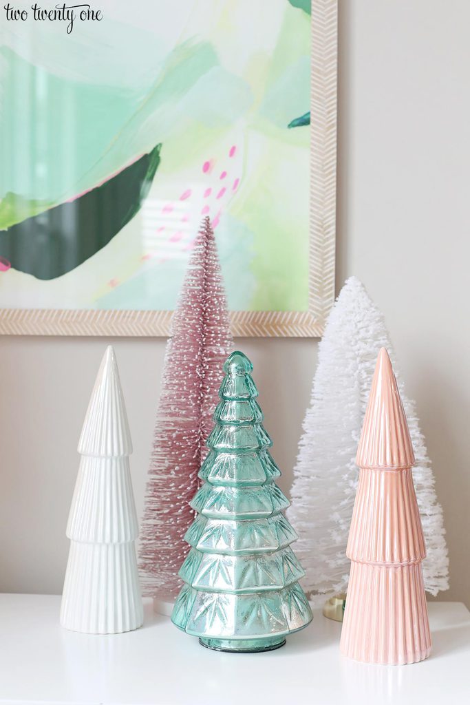 pastel christmas trees