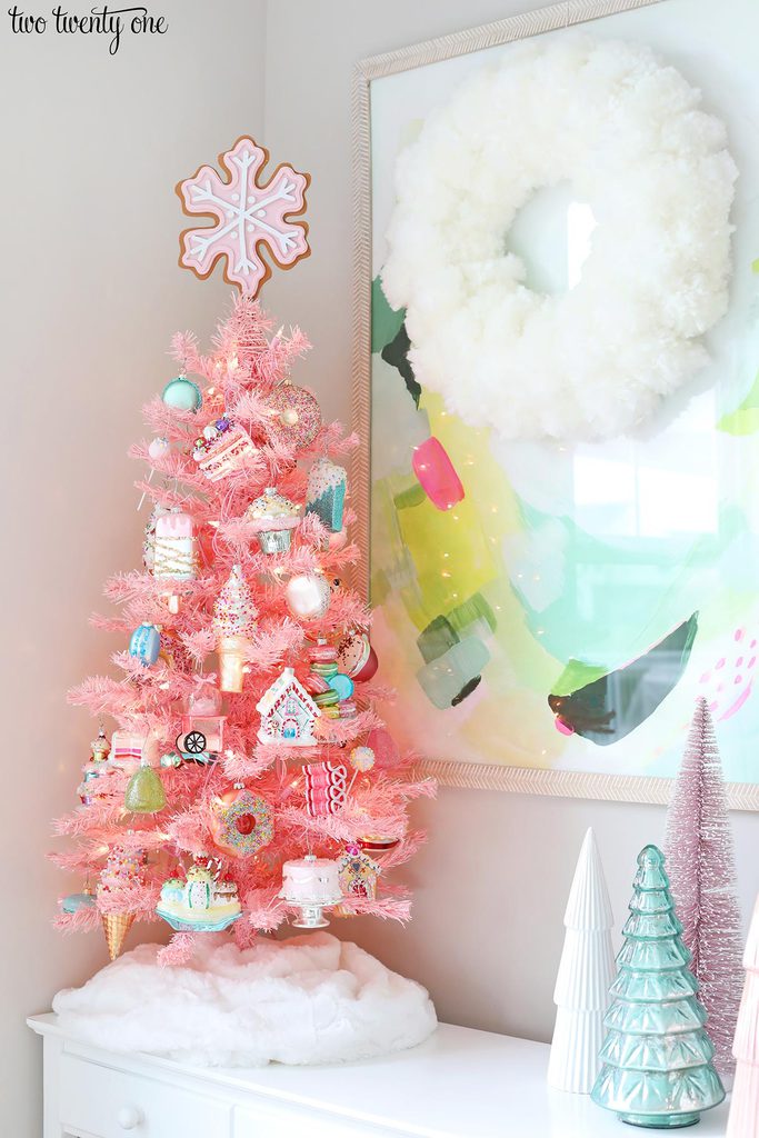 pink christmas tree