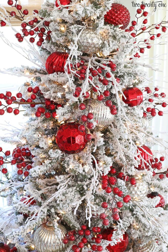 Red and Silver Christmas Tree