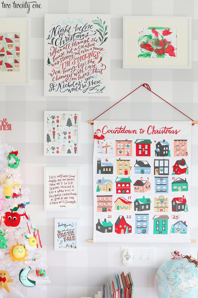 kid christmas gallery wall