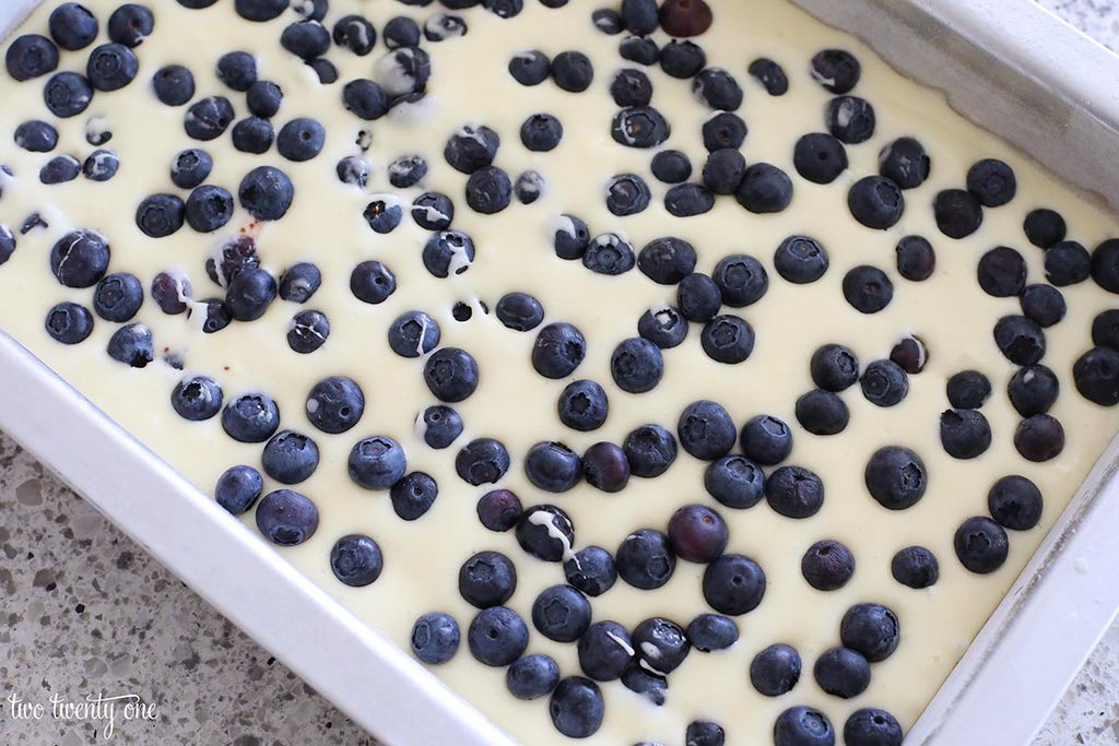 blueberries in batter