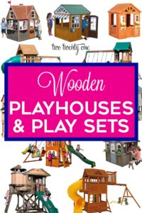 wooden play sets and playhouses
