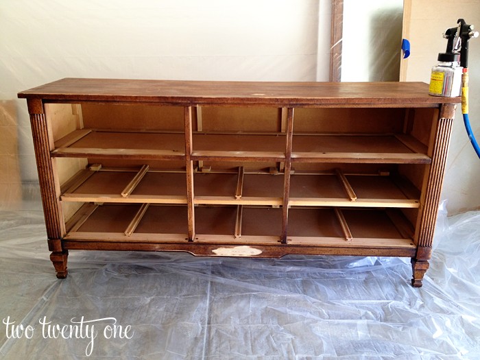 dresser ready to be primed