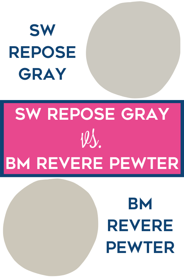 SW Repose Gray vs. BM Revere Pewter