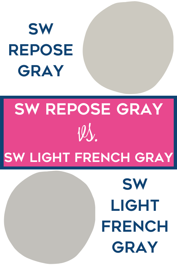 SW Repose Gray vs. SW Light French Gray