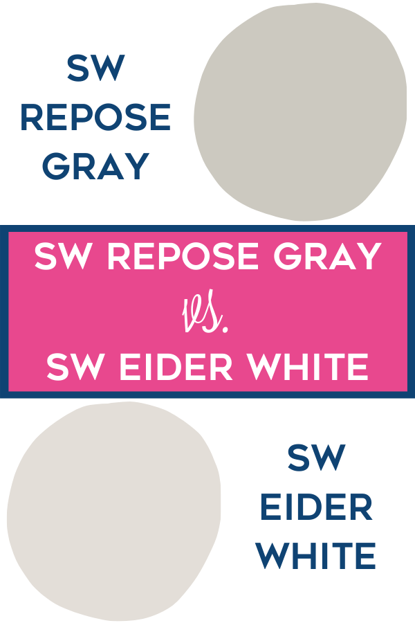 SW Repose Gray vs. SW Eider White