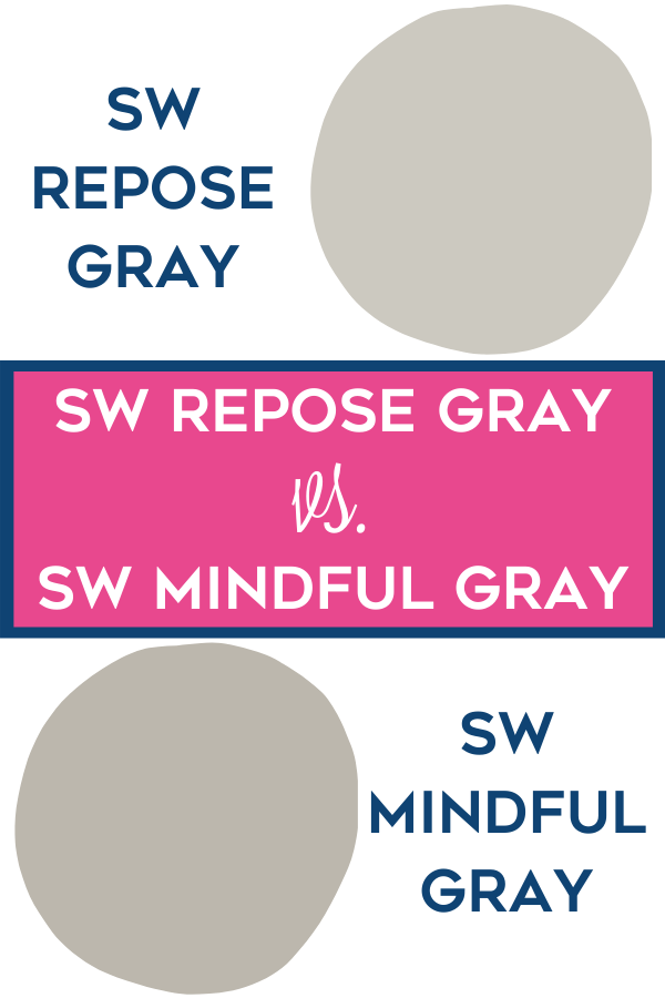 SW Repose Gray vs. SW Mindful Gray