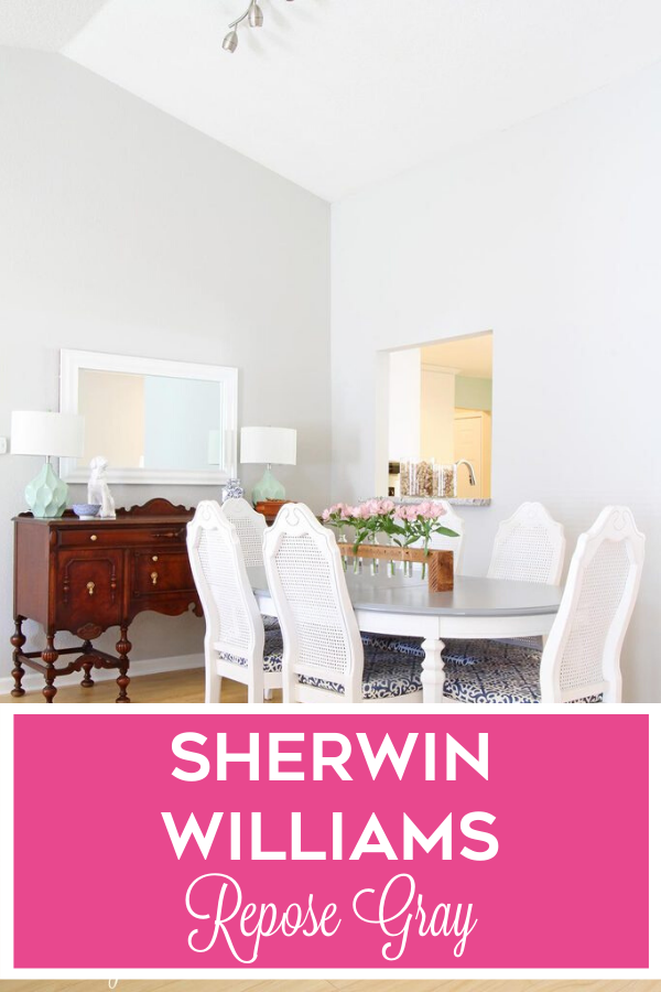 Looking for a true gray with very slight warm undertones? Check out Sherwin Williams Repose Gray!