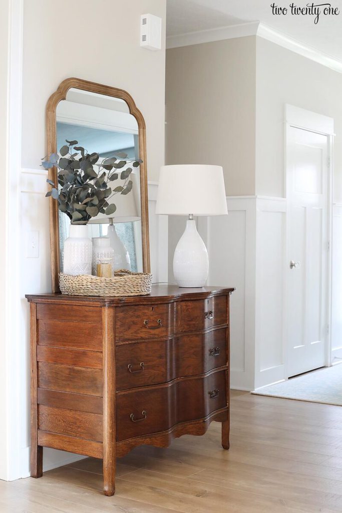 Styled Entryway Dresser Four Ways