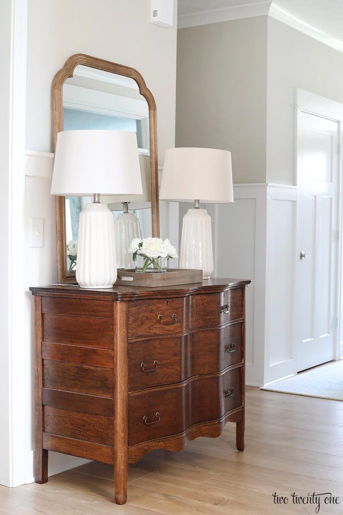 Styled Entryway Dresser Four Ways