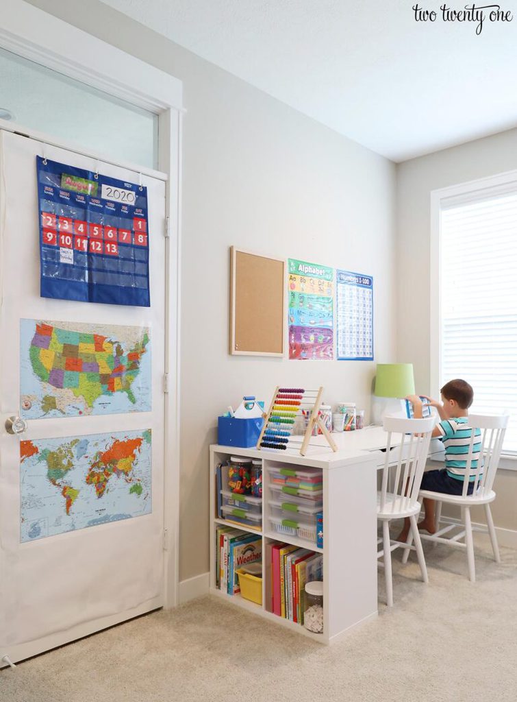 Organized Homework Room