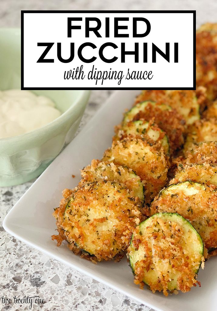 fried zucchini with dipping sauce