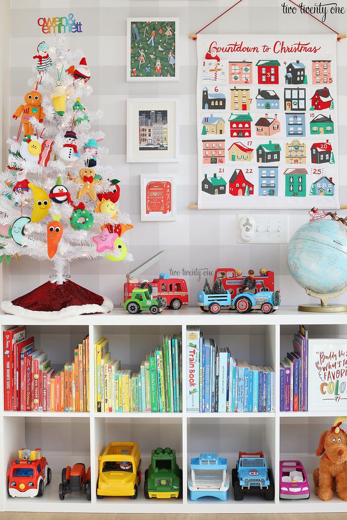 Kids Christmas Tree and Playroom Wall