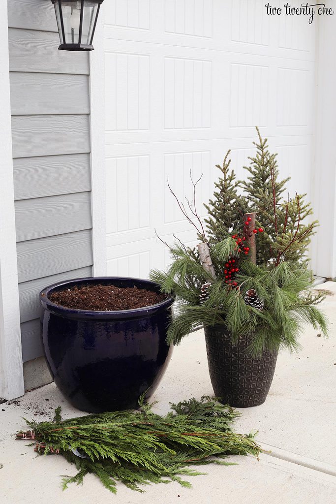 Costco Christmas outdoor planter