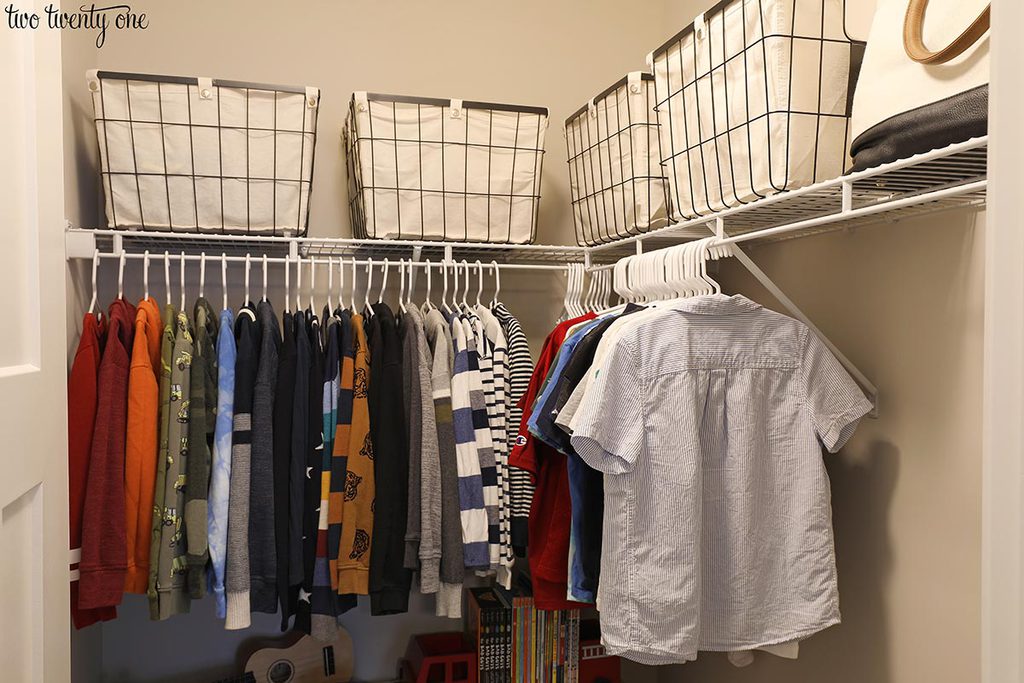 boy closet organization